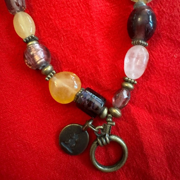 Vintage Semiprecious Stones Boho Lucky Buddha 18’ Necklace - Picture 6 of 7